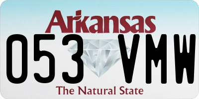AR license plate 053VMW