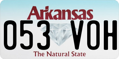 AR license plate 053VOH