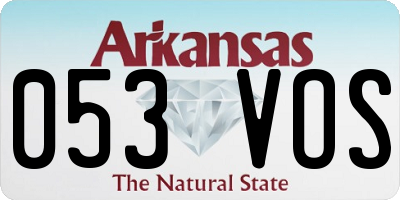 AR license plate 053VOS