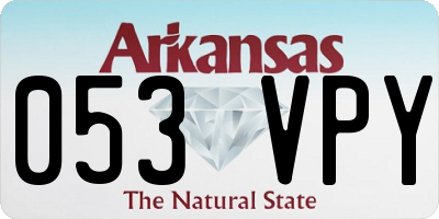 AR license plate 053VPY