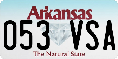 AR license plate 053VSA
