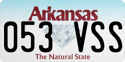 AR license plate 053VSS