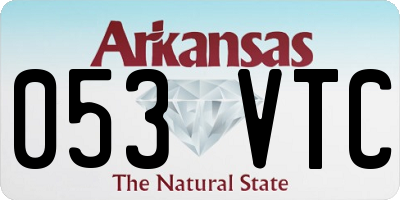 AR license plate 053VTC
