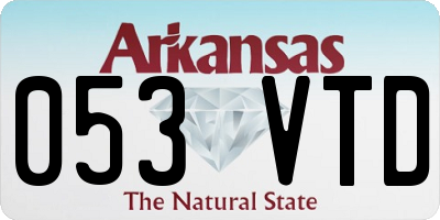 AR license plate 053VTD
