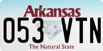 AR license plate 053VTN