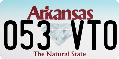 AR license plate 053VTO