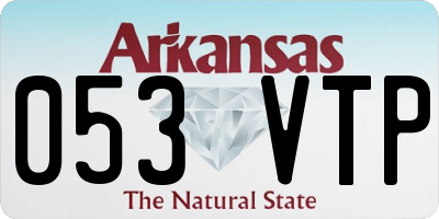 AR license plate 053VTP