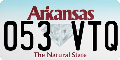 AR license plate 053VTQ
