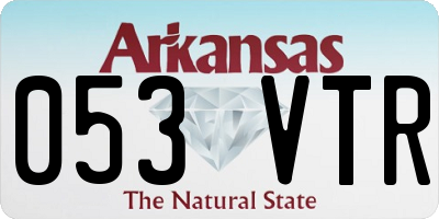 AR license plate 053VTR