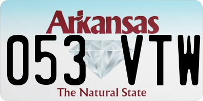 AR license plate 053VTW