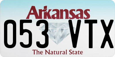 AR license plate 053VTX