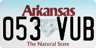 AR license plate 053VUB