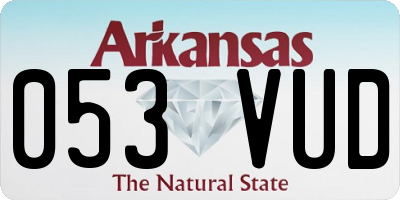 AR license plate 053VUD