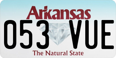 AR license plate 053VUE