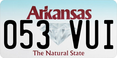AR license plate 053VUI