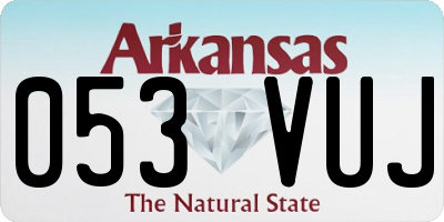 AR license plate 053VUJ
