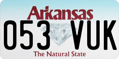 AR license plate 053VUK