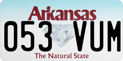 AR license plate 053VUM