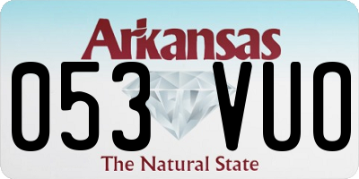 AR license plate 053VUO