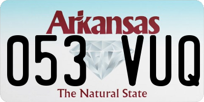 AR license plate 053VUQ