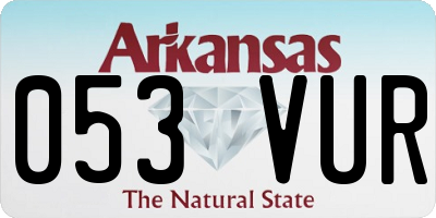 AR license plate 053VUR
