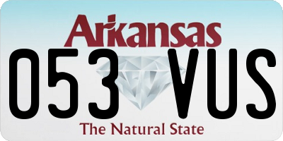 AR license plate 053VUS