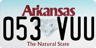 AR license plate 053VUU