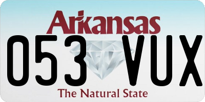 AR license plate 053VUX