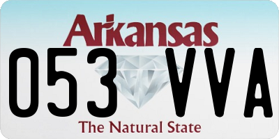 AR license plate 053VVA