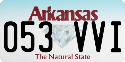 AR license plate 053VVI