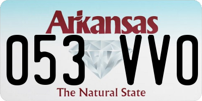 AR license plate 053VVO