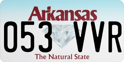AR license plate 053VVR