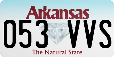 AR license plate 053VVS