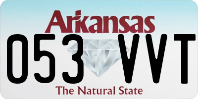 AR license plate 053VVT