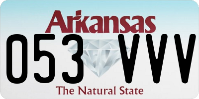 AR license plate 053VVV