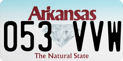 AR license plate 053VVW