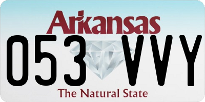 AR license plate 053VVY