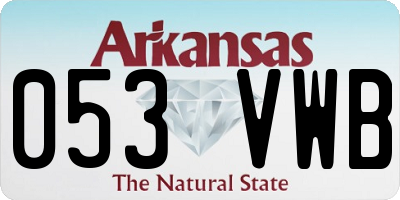 AR license plate 053VWB