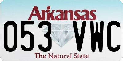 AR license plate 053VWC