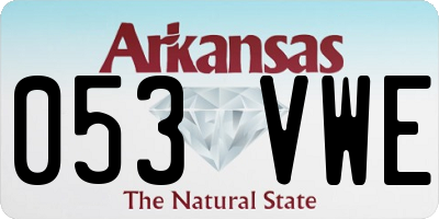 AR license plate 053VWE