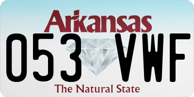 AR license plate 053VWF