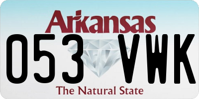 AR license plate 053VWK