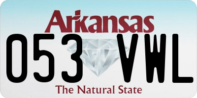 AR license plate 053VWL