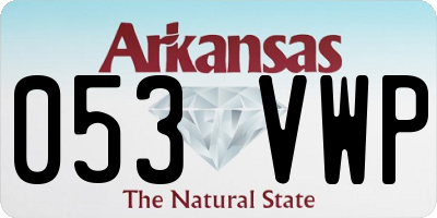 AR license plate 053VWP
