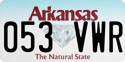 AR license plate 053VWR