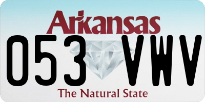 AR license plate 053VWV