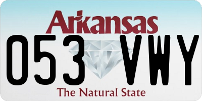 AR license plate 053VWY