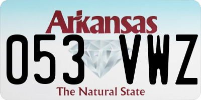 AR license plate 053VWZ