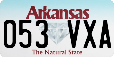 AR license plate 053VXA