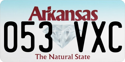 AR license plate 053VXC